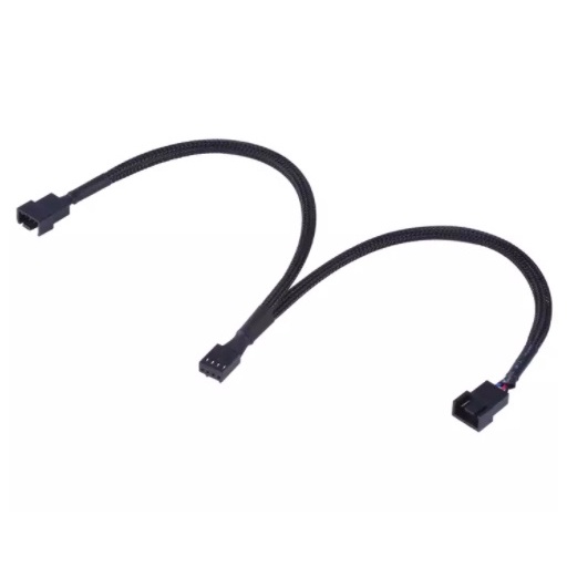 Sleeved 4pin PWM Female to Male Dual Fan Split Cable