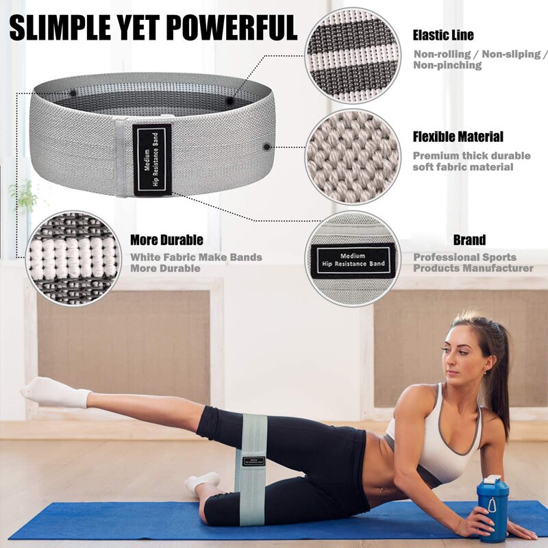 Reliable Essential Worthdefence 1/2/3PCS Elastic Rubber Bands Set Women Fitness Gym Home Resistance Booties Band Hip ... - Image 2