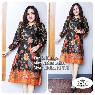 TREND HEBOH TUNIK FLOWER Work Batik Tunic Modern TREND HEBOH TUNIK FLOWER Work Batik Tunic Modern