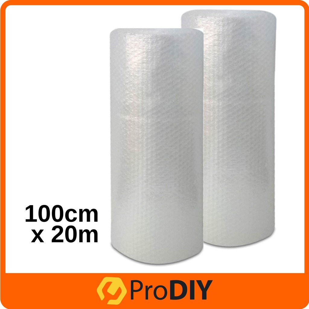 Twin Pack Air Bubble Wrap Protection Packaging 1 Meter X 20 Meter ( 9mm - 10mm Bubble Size )
