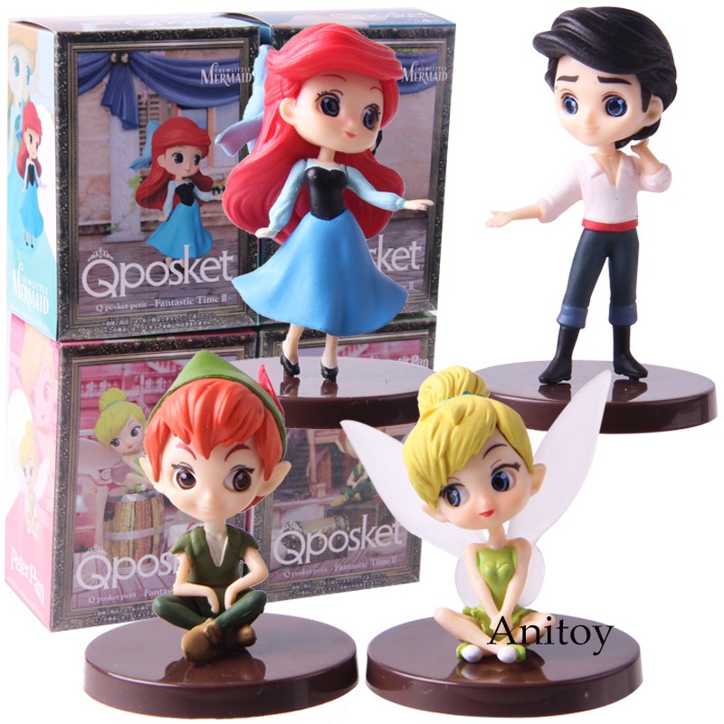 Q Posket Petit Fantastic Ariel Prince Eric Peter Pan Action Figure Toy 4pcs Set Shopee Malaysia