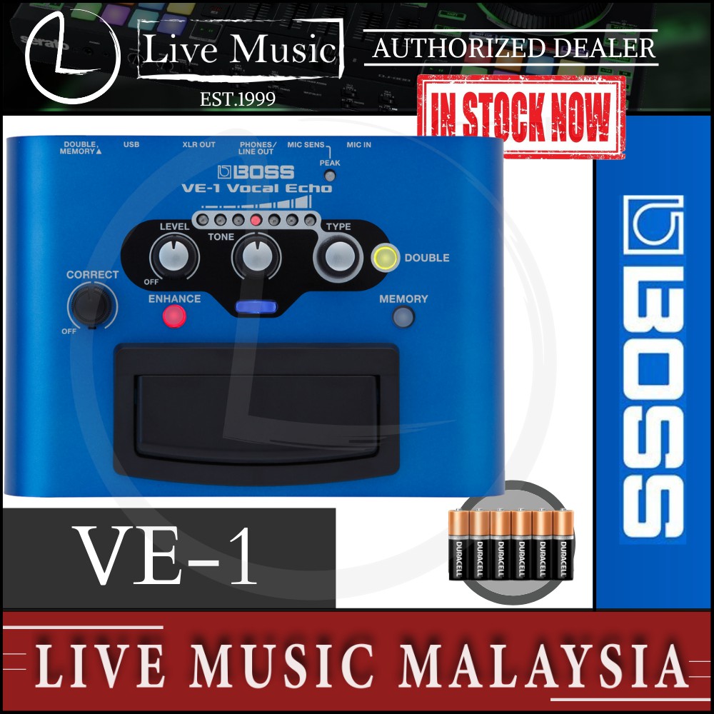 Boss Ve 1 Vocal Echo Effect Pedal With Microphone Cable Ve1 Shopee Malaysia
