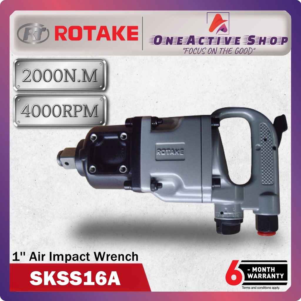 ROTAKE 1" Pneumatic Air Impact Wrench 2000NM 4000rpm RT5570 / RT5570