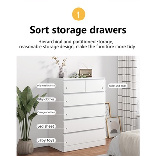 【NEW】3 4 5 Layer Chest Drawer Storage Drawer Cabinet Baju Putih Home ...