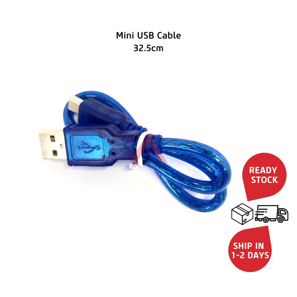Mini USB 2.0 Cable: Type A to Mini Type B (for Arduino NANO) | Shopee ...