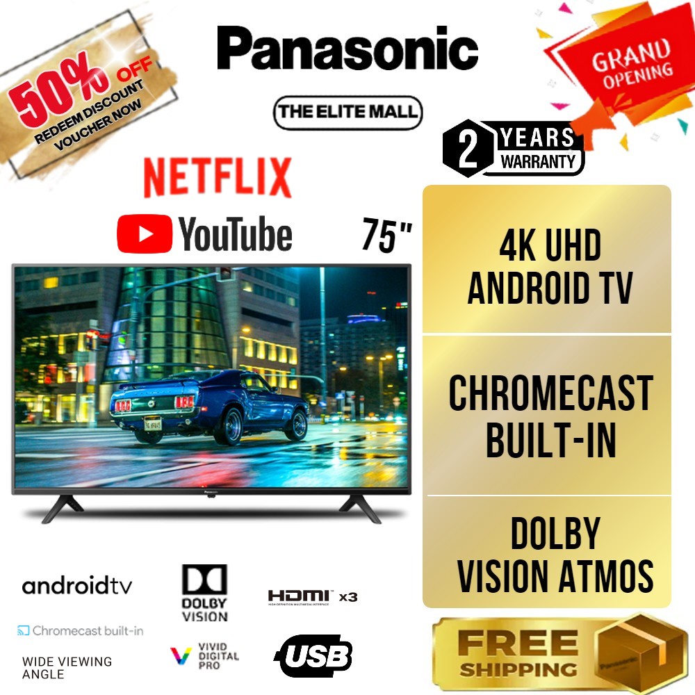 PANASONIC TH-75HX600 HX600 4K UHD ANDROID TV 75