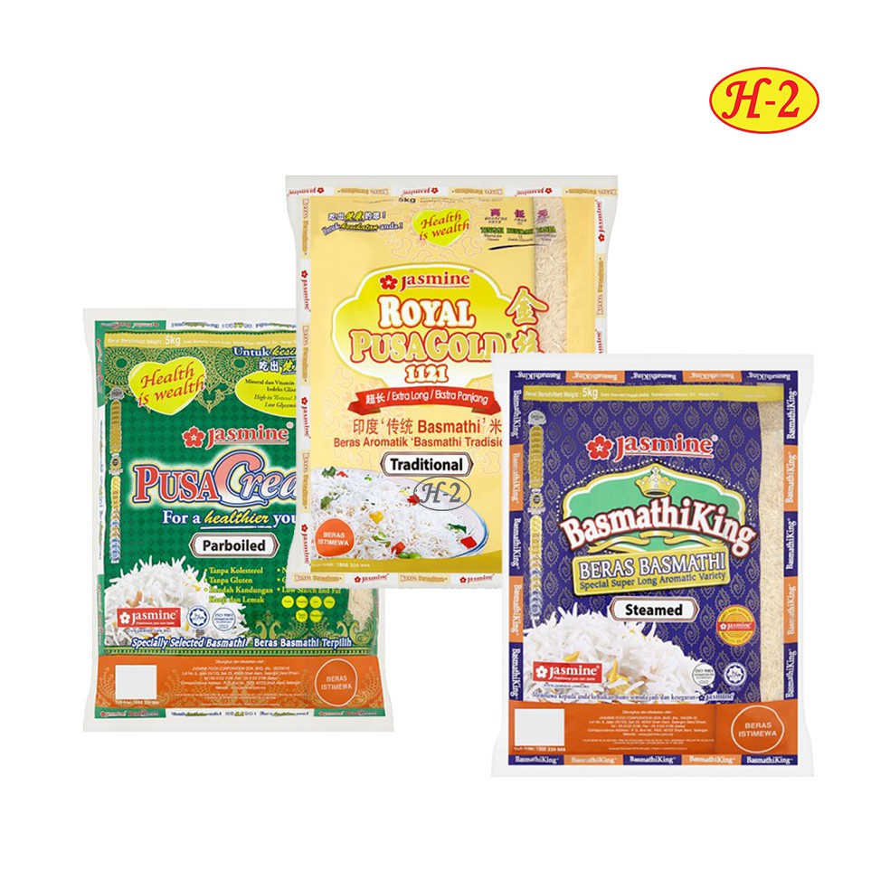 Jasmine Basthmati Rice Royal Pusa Gold Pusa Cream Basmathi King 5kg