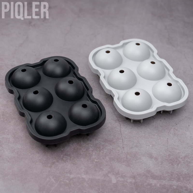 Ice Ball Mold 5cm Ice Ball Maker Silicon Round Ice Maker 6 Balls Whisky Ice Ball Black Color Grey Color