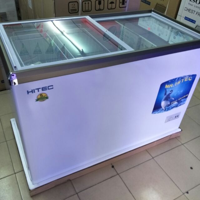 Hitec 360 450 Litre Icecream Flat Sliding Glass Door Chest Freezer