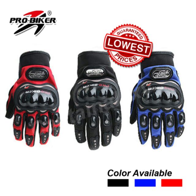 pro biker gloves medium size