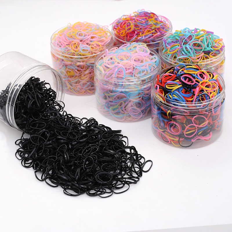 500/2500 Disposable Rubber Band High Elastic Hair Band Practical Hair Band for Adults and Children