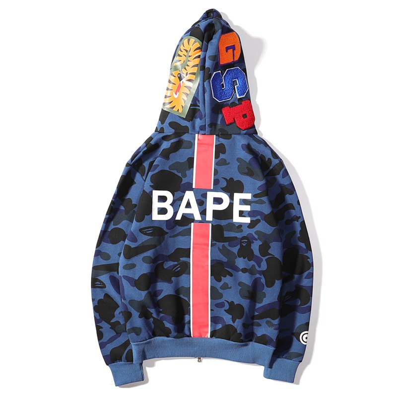 bape blue sweater