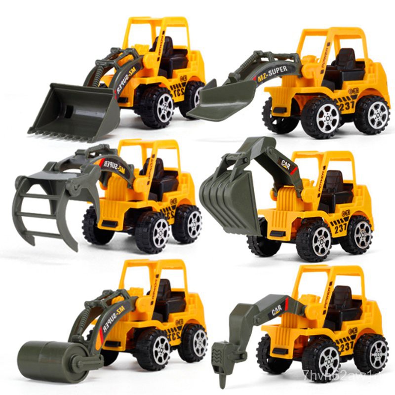 6 pcs/Set Mini Car Kid Vehicle Truck Model Engineering Diecast ...