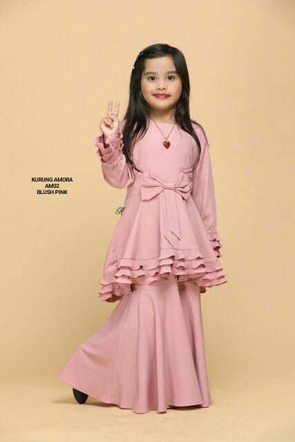  KURUNG AMORA KIDS Baju Raya Budak Kanak2 Perempuan Girls 