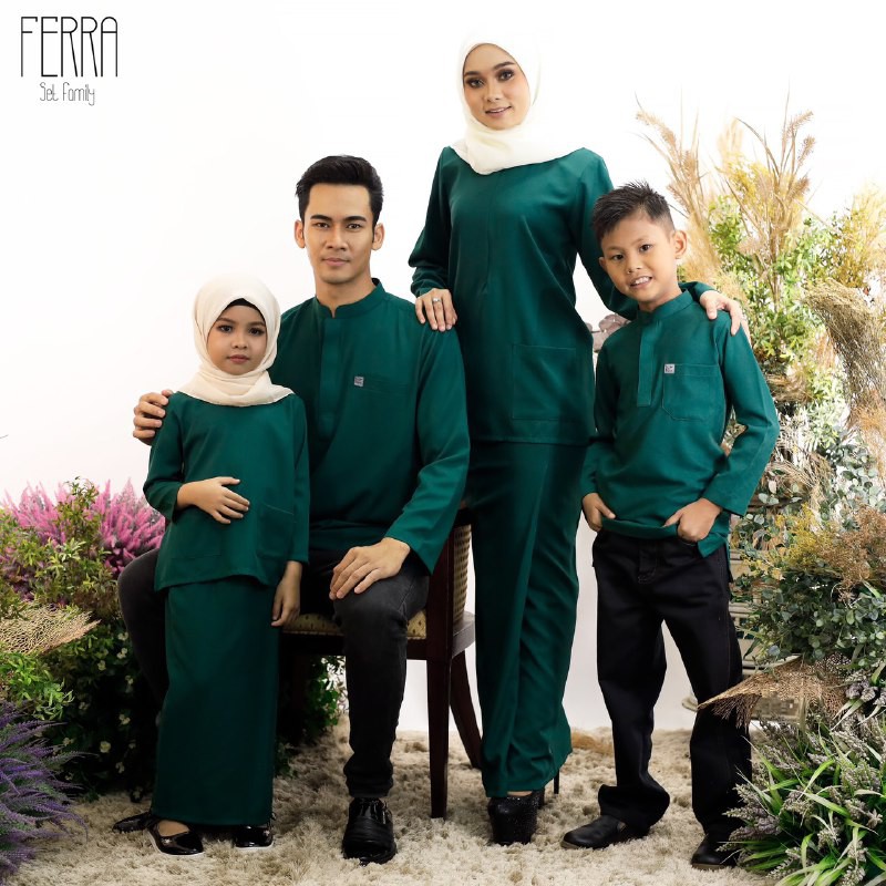Baju Raya Sedondon Hijau Emerald
