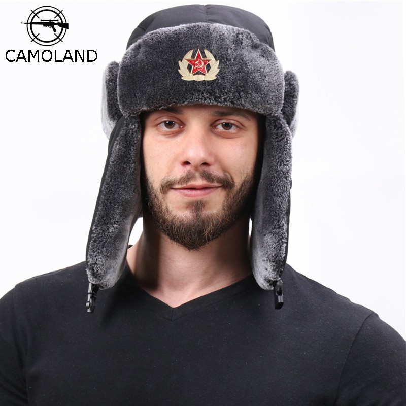 【絶品】 Russian Hat Men Women Winter Warm Bomber Hats Trapper Trooper Male