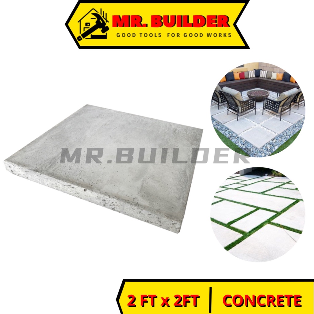 Mr Builder 2 X2 Concrete Slab With Steel Papan Conkrit Besi 2 Kaki X 2 Kaki Garden Decoration Drain Cover Flooring Shopee Malaysia