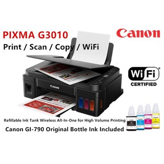 Canon Pixma G3000 All In One Printer Print Scan Copy Wifi