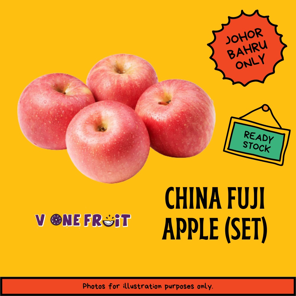 V1 China Fuji Apple (set) Daily Fresh Pick Fruit | Buah buahan | Fresh produce Delivery