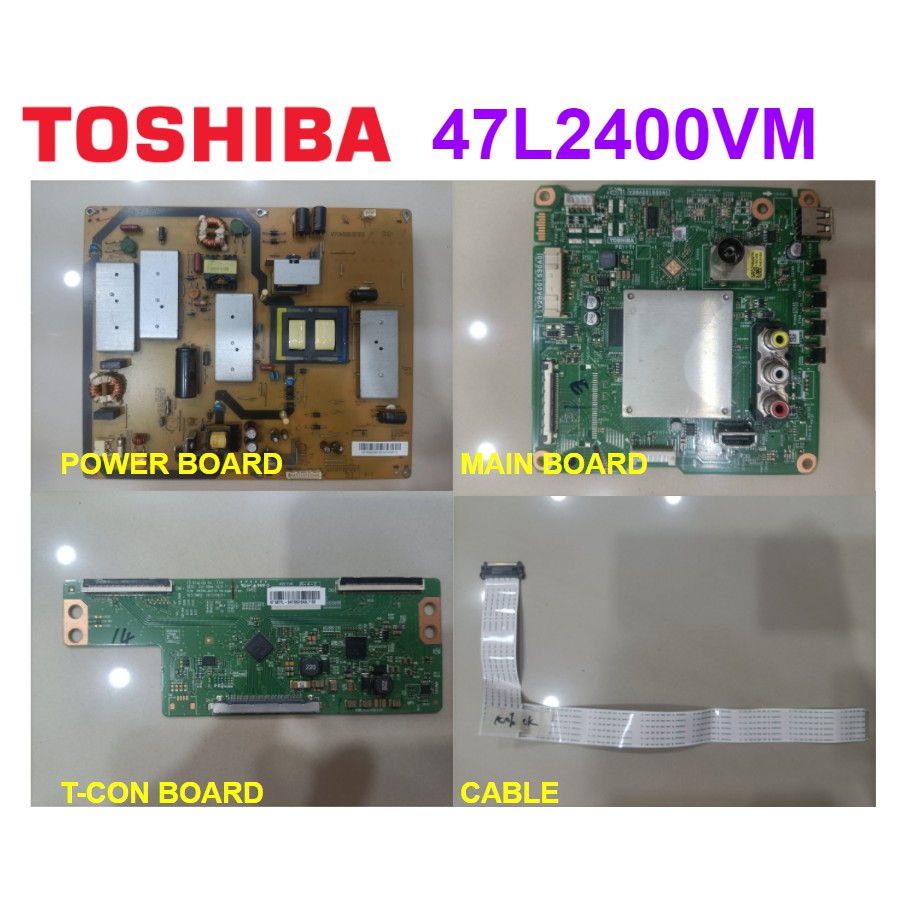 Toshiba led tv 47l2400vm powe board v71a00030100 main board pe1171 ...