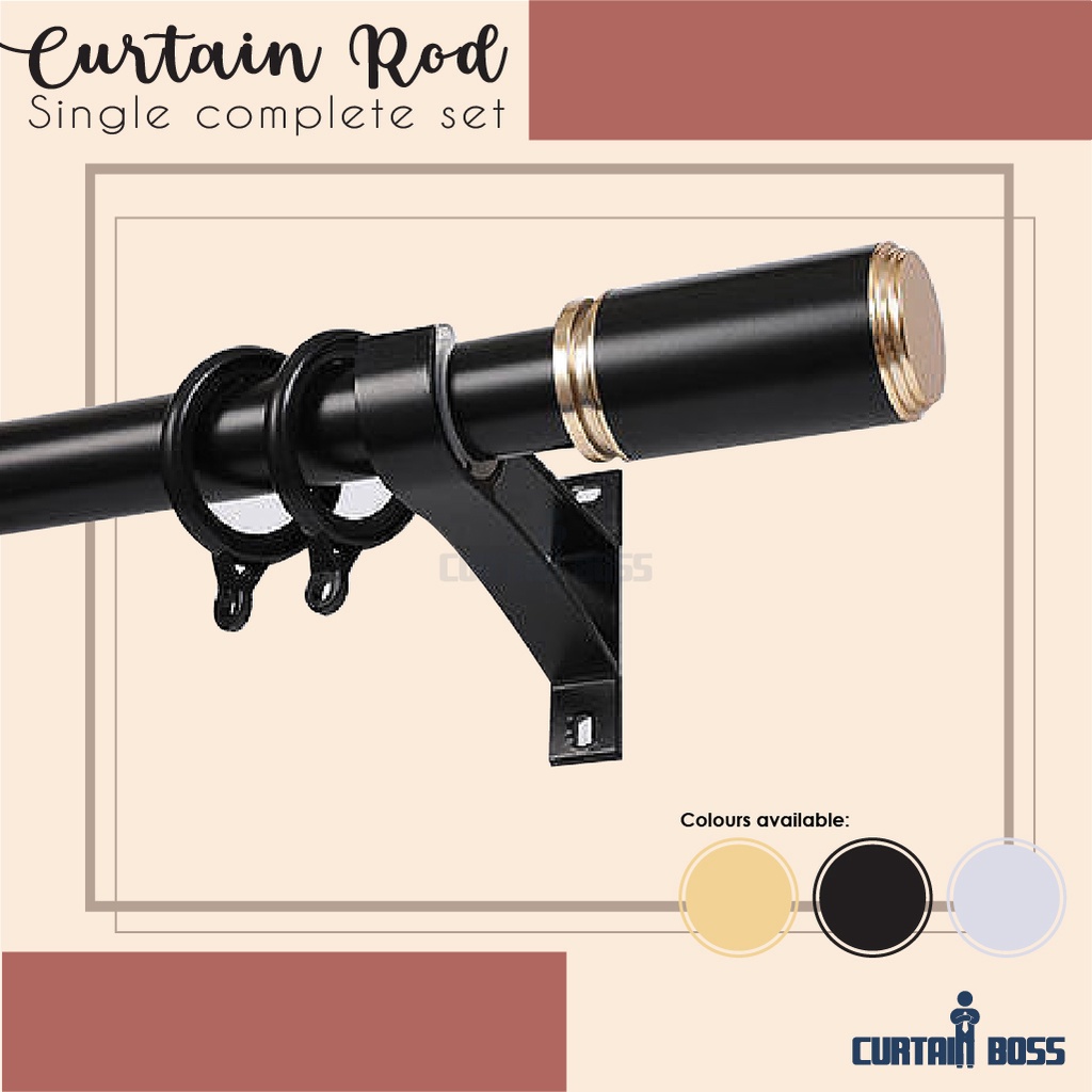 Rod Langsir/Kayu Langsir Aluminium Alloy Set Lengkap Single (Curtain