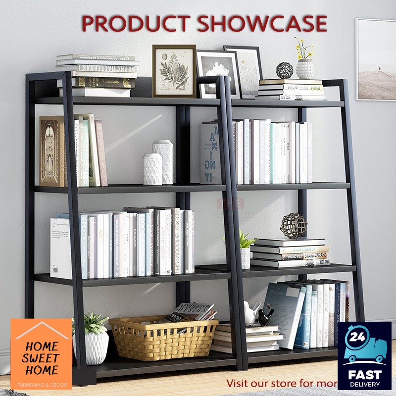 HSH 3 & 4 Tiers Steel Book Shelf Steel / Rack Storage / Rack Modern ...