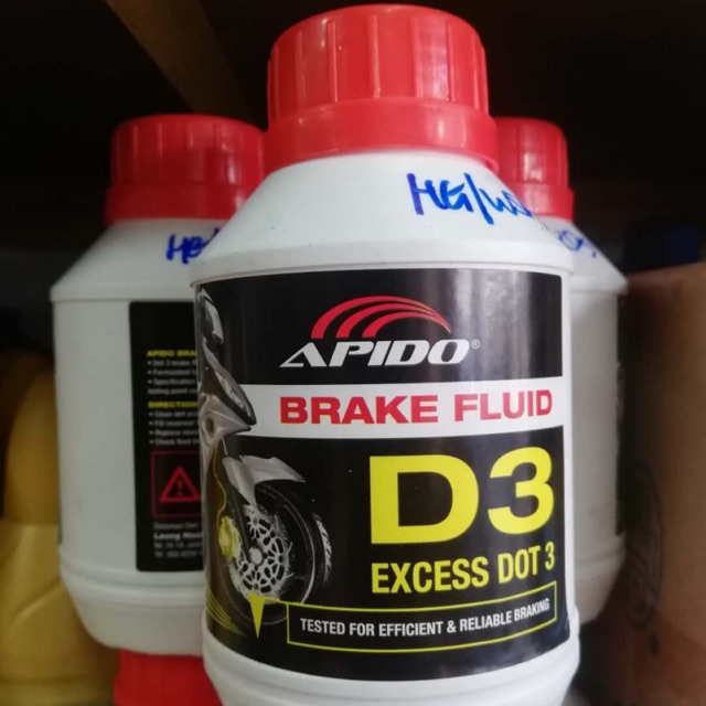 Apido Brake Fluid Oil Minyak D3 Excess Dot 3 300ml Motor Shopee Malaysia