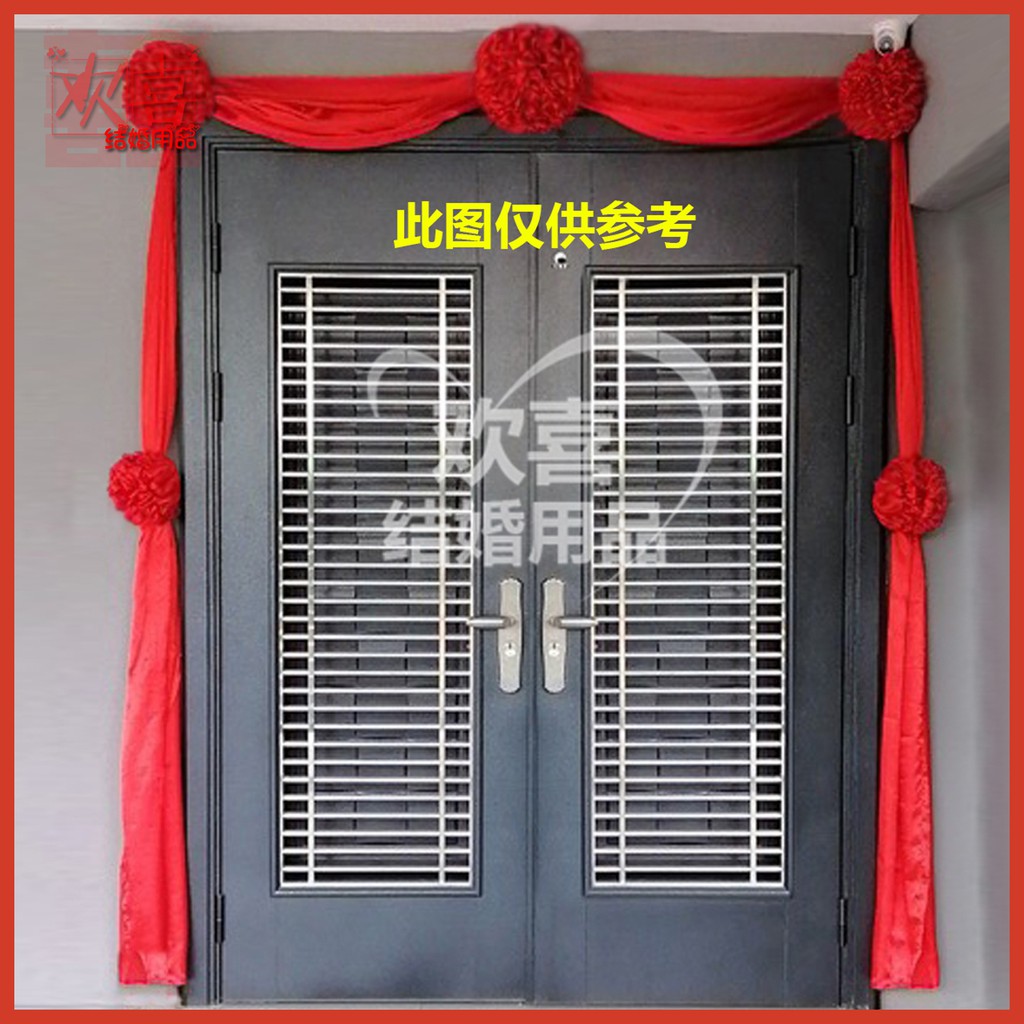 红布l红彩l绣球l大门红彩五福临门satin Cloth Shopee Malaysia