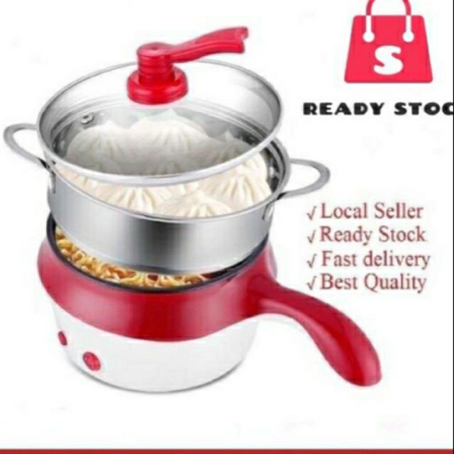 🔥 Ready stock🔥Lopol Electric NonStick Ceramic/Marble Frying Pan Rice Multi Mini Rice Cooker