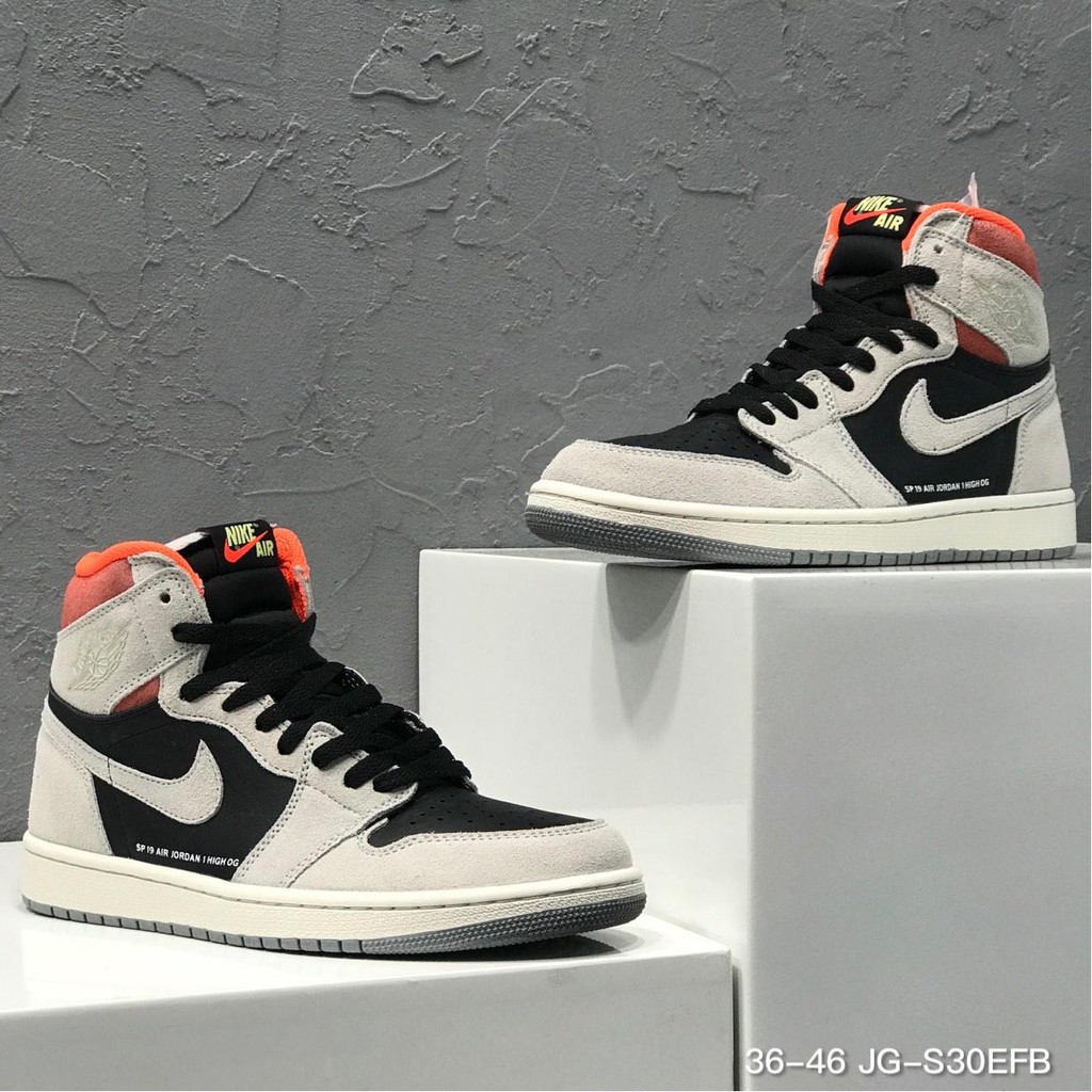aj1 grey crimson