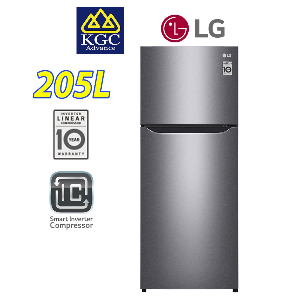 LG 2Door Top Freezer with Smart Inverter Compressor Refrigerator (205L