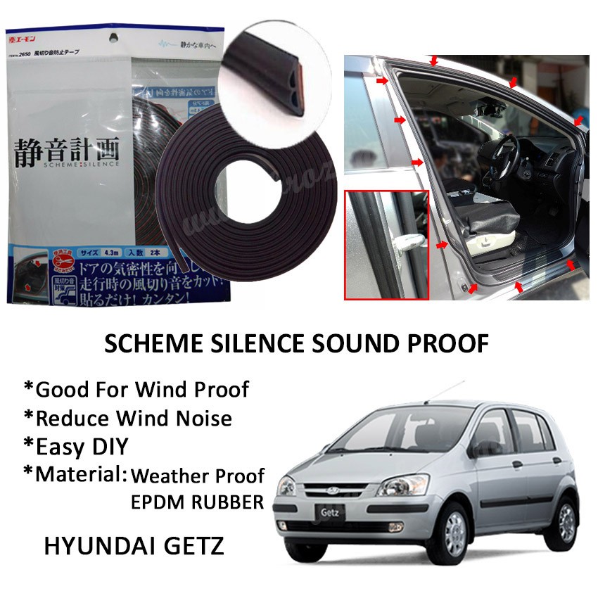 4 Doors Hyundai Getz Scheme Silence Double D Diy Air Tight