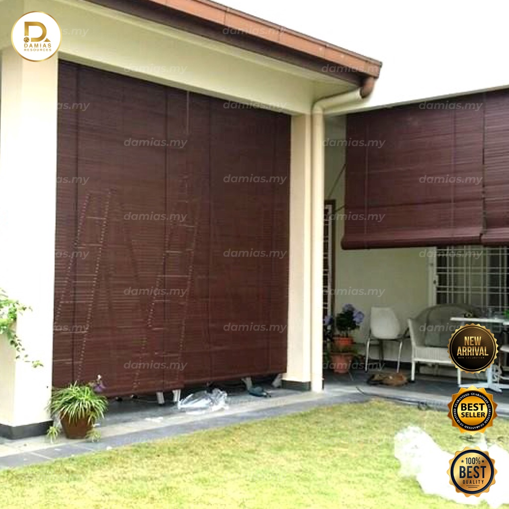 High Quality Bidai Kayu Wooden Blinds Tahan Panas Dan Hujan Tahan Hujan Dan Panas Outdoor