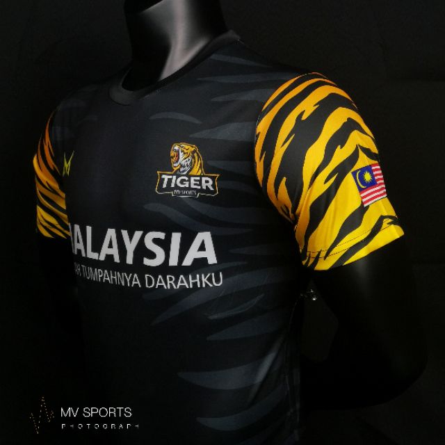 Harimau Malaya Sublimation Round Neck T Shirt Football Fans Malaysia Team Dri Fit Bicycle Team Jersey Shopee Malaysia