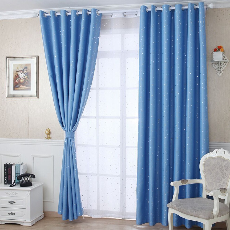 Star Curtain SORTINA Window Curtain Blackout Curtains For Living Room Sliding Door Sky Blue Curtain Shopee Malaysia