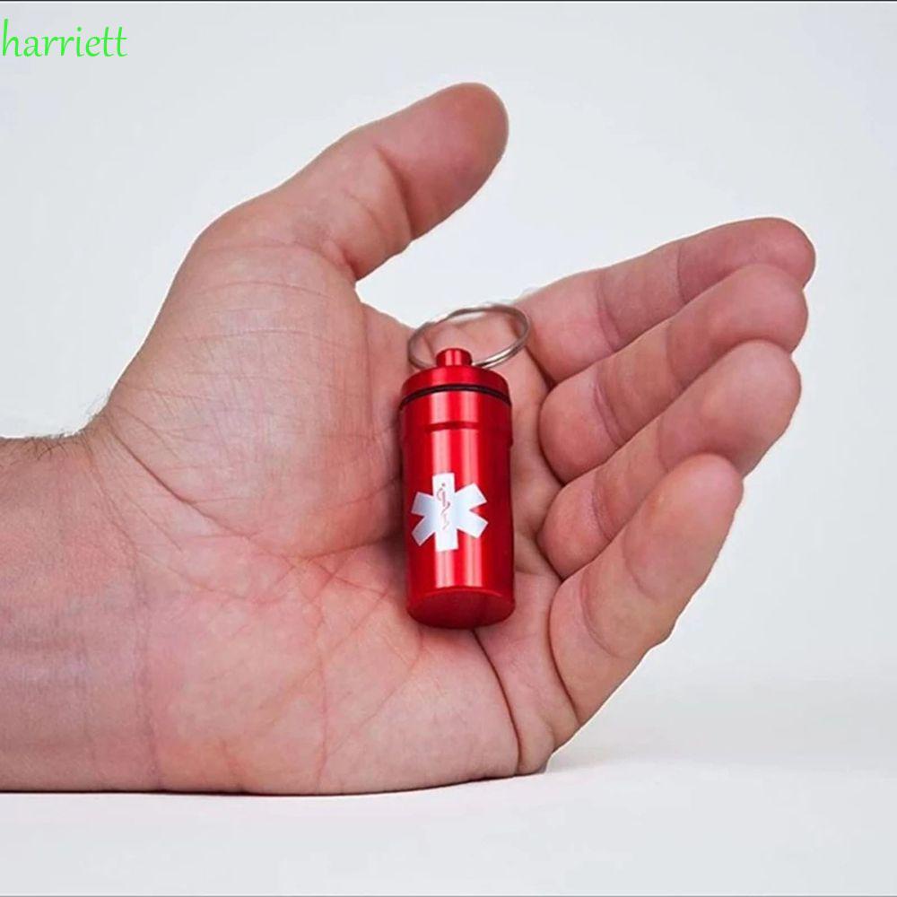 HARRIETT Gift Necklace Pendant Women Medicine Pill Box Buddhist Pendant Portable Cylindrical box Men Memorial Keepsake Carving Scriptures Vintage Travel Pill Case/Multicolor