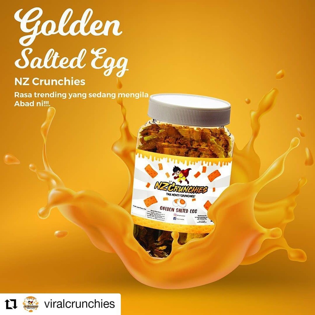 NZ Crunchies Viral 220G Snack Popia Terlazat 6 perisa hebat Salted Egg