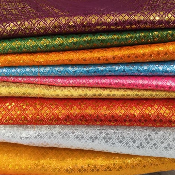 Thai Pattern Twisted Fabric​ Width 45 Inches​ Multicolor