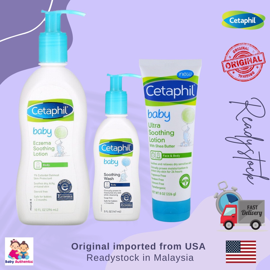 Cetaphil, Baby, Eczema Soothing Lotion and wash, and Soothing Lotion With Shea Butter Shopee