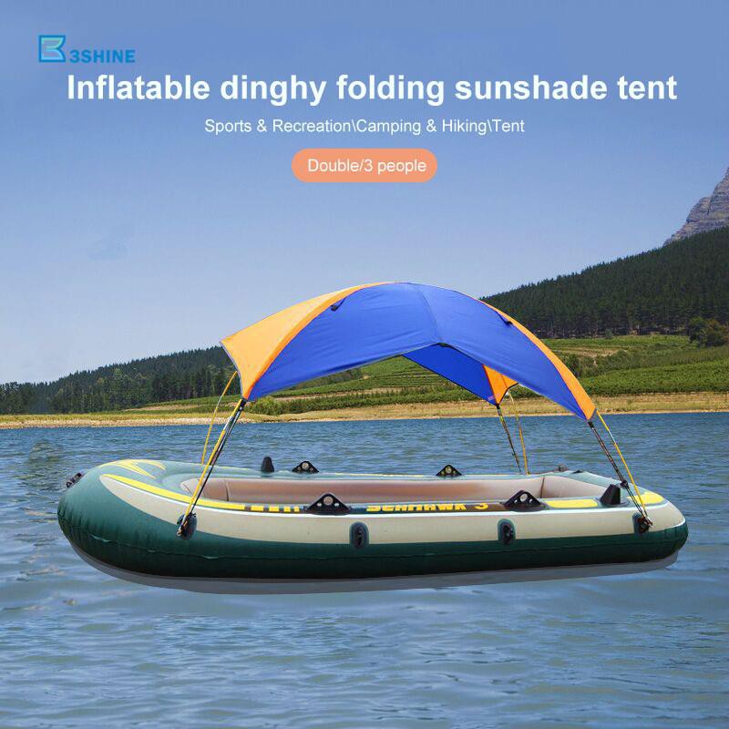 Folding Awning Sunshade Tent Inflatable Boat Tent Kayak Travel Orange Blue Shade Cloth Bedding Hanging Bed Shopee Malaysia