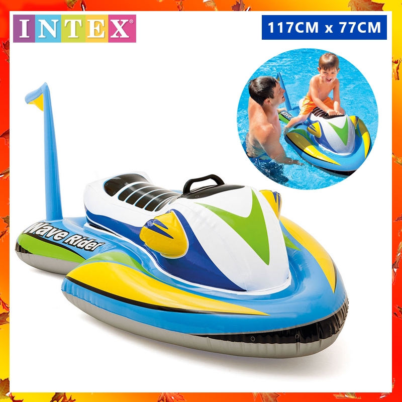 INTEX 57520 (NP22) Inflatable Wave Rider Ride-on Children Pool Toy With ...