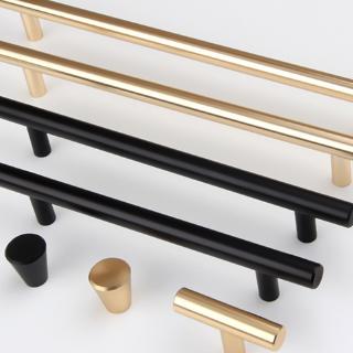Cabinet Handle Furniture Handle Stainless Steel T Shape Gold / Black Handle for Drawer Cupboard