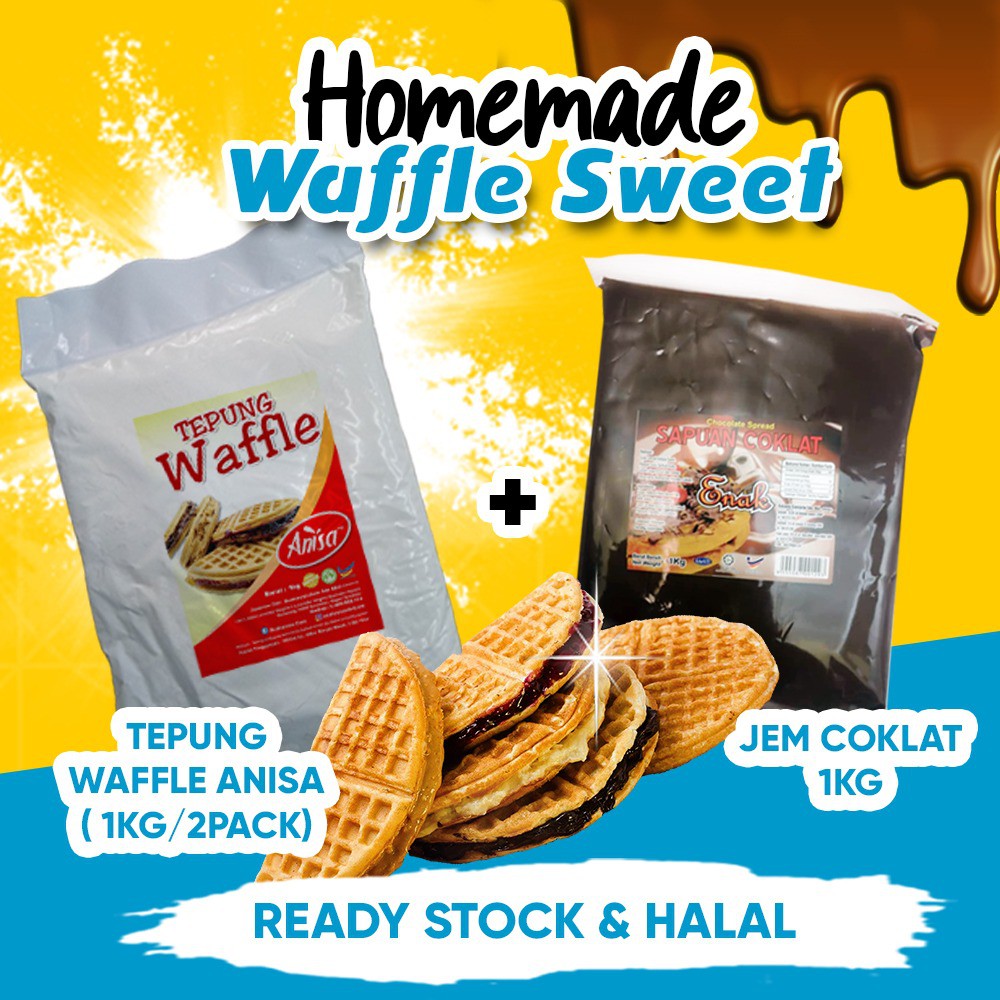 Buy Tepung Waffle (2kg)   Jem Coklat Homemade Family Set SeeTracker ...