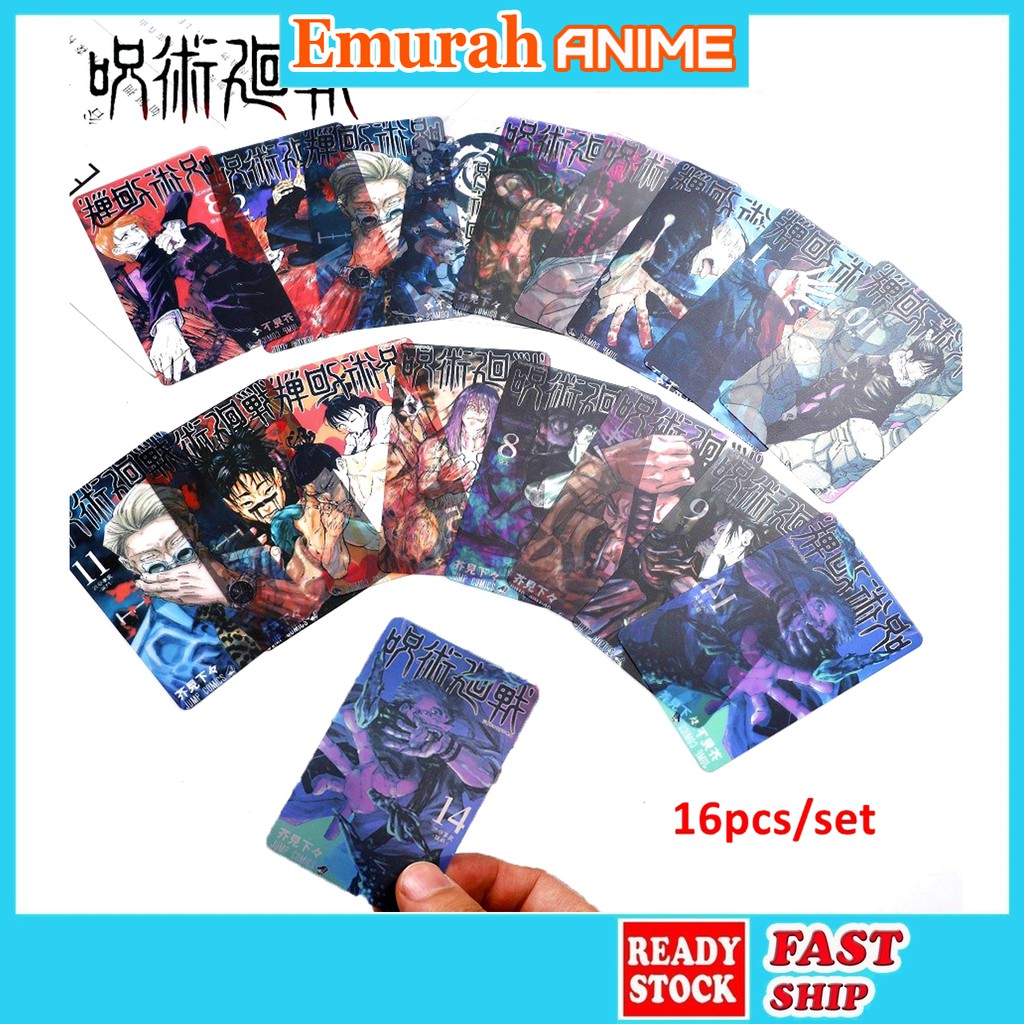 Jujutsu Kaisen 16pcs/set PVC Transparent Card Photocard Anime Manga ...