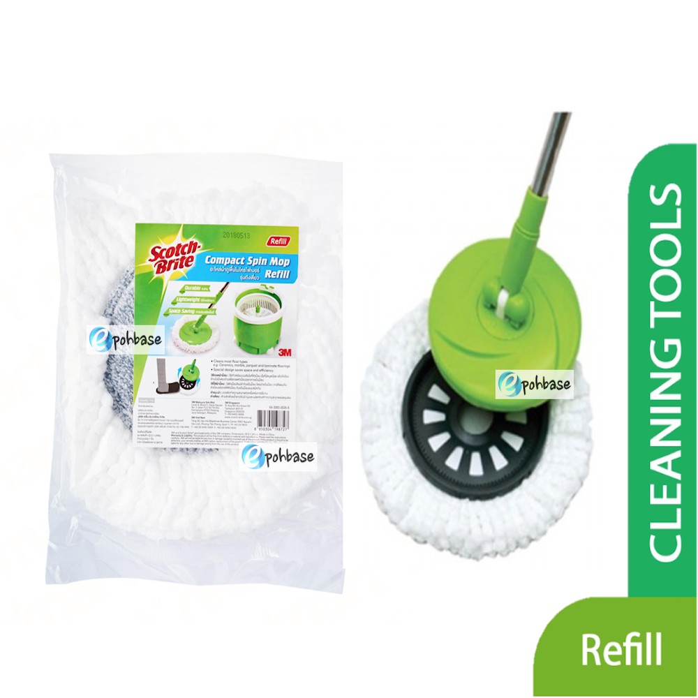 M Scotch Brite Single Spin Mop Refill Sweeper Cleaning Mop Sweeper