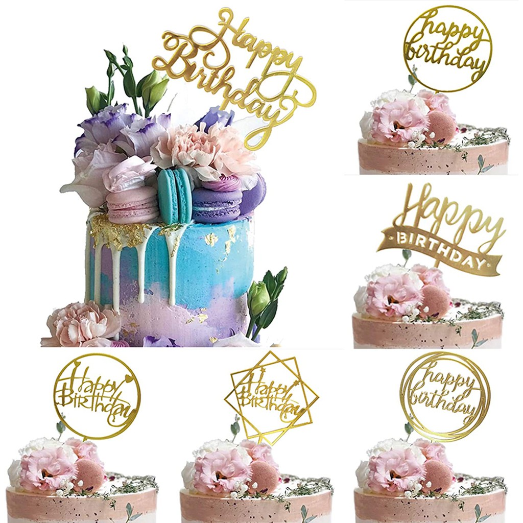 Acrylic Birthday Party Cake Bake Decoration Birthday Cake Logo Happy Birthday Cake Topper Acrylic Cake Logo