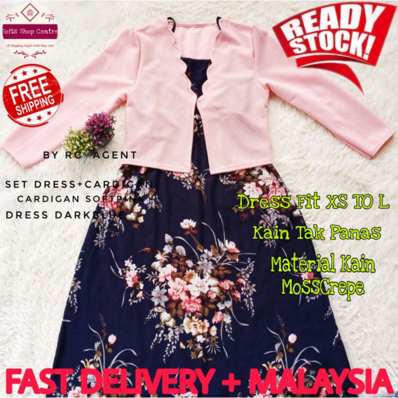 New Arrival Ready Stock Set Dress Tali Halus Dan Cardigan Wanita Yang Cantik Sesuai Dipakai Untuk Event Casual Dinner Shopee Malaysia