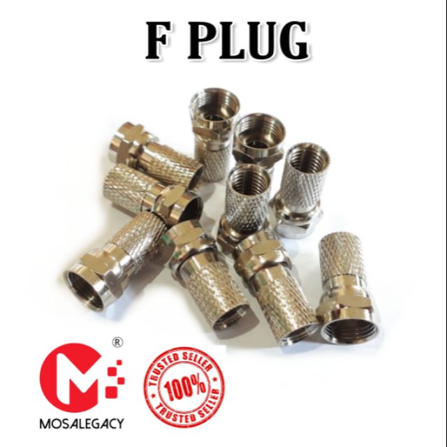 Buy 10pcs High Quality F Plug Connector For Rg6 Cable Astro Mytv Seetracker Malaysia