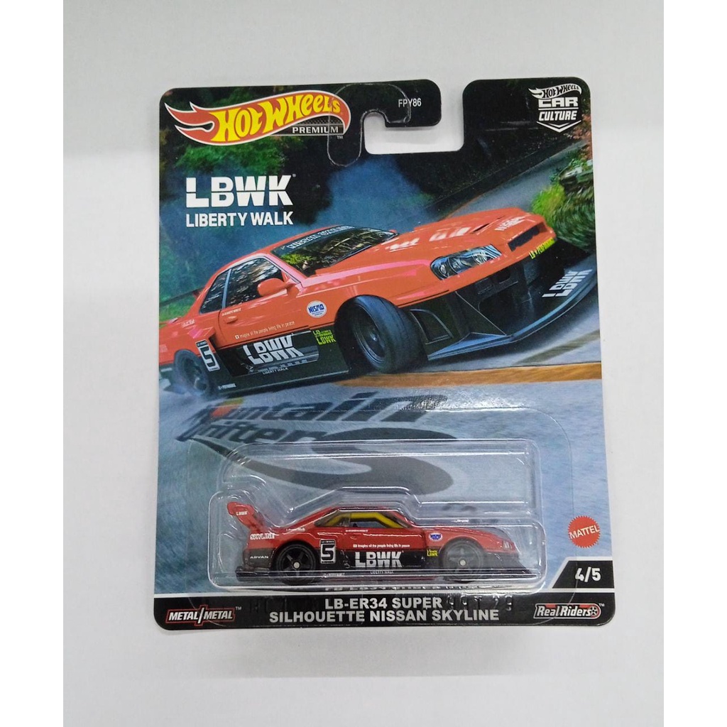 Diecast Hot Wheels Mountain Drifters Lber34 LB ER34 R34 Super Silhouette Nissan Skyline LBWK