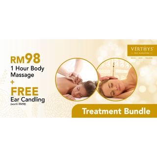 [Treatment Bundle] 1 Hour Body Massage + FREE Ear Candling